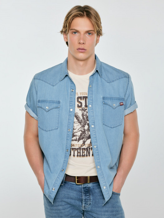 Pánska košeľa  SHORT SLEEVE WESTERN 267